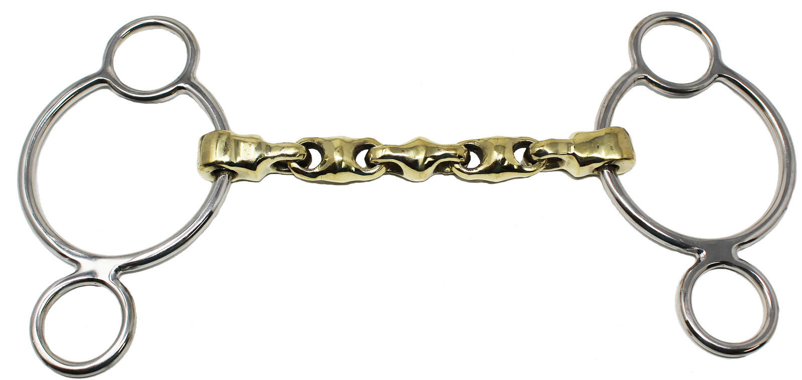 SS 3 Ring Continental Dutch Gag Waterford Horse Bit Mouth Equine 35380 - $21.99