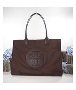 Tory Burch Ella Tempranillo Nylon Natural Leather Large Tote Bag NWT - $409.46 CAD