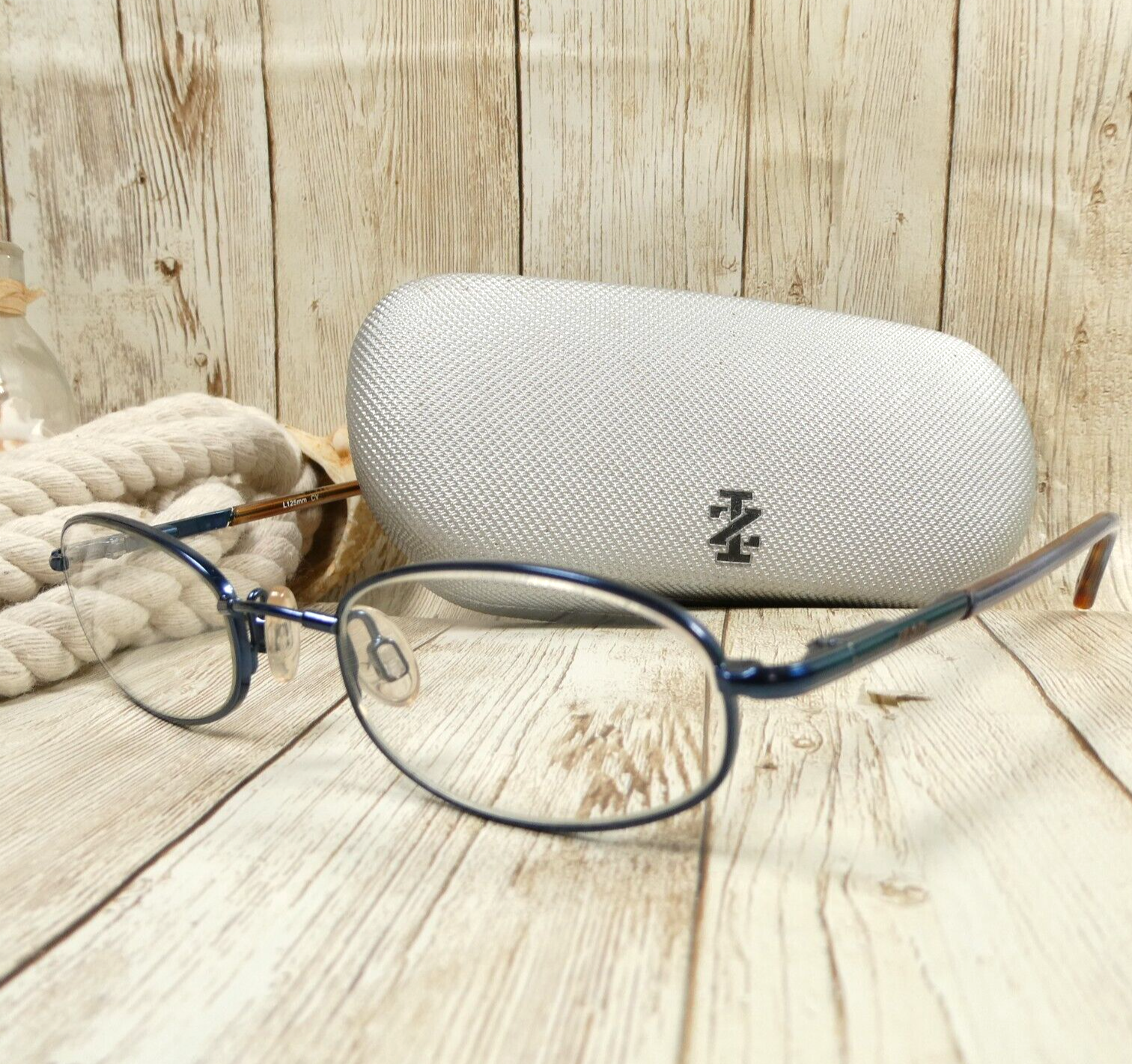 IZOD PFX Blue Metal Oval Kids Eyeglasses w/ Case - X72 45-18-125 - $27.20
