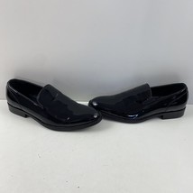 ALDO Black Patent Leather Round Toe Slip On Loafers Men’s Size 8 - £27.39 GBP