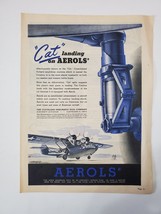 1944 Cleveland Pneumatic Tool Co Vintage WWII Print Ad Cat Landing On Ae... - $12.95