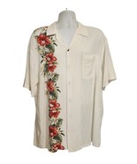 Kalaheo 2XL Hawaiian Short Sleeve Shirt With Red Hibiscus Floral Design VTG - $41.80