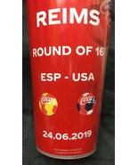 FIFA Women&#39;s World Cup France 2019 Reims Round 16 ESP USA Coca-Cola Souv... - £13.20 GBP