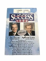 Peter Lowe&#39;s SUCCESS 1996 Ticket Stub Charlton Heston, Barbara Bush &amp; Lou Holtz - $12.00