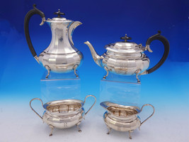 English Sterling Silver By E. Viners Sheffield 4pc Tea Set c1931 (#3589) - £2,247.13 GBP