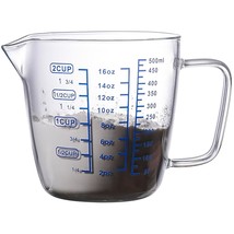 Glass Measuring Cup With Spout, Heat Resistant Borosilicate Glass Measuring Cups - £20.55 GBP