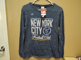 New Adidas MLS New York FC Blue Long Sleeve Shirt Ladies Sz Small B375W - £11.36 GBP