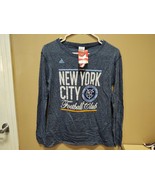 New Adidas MLS New York FC Blue Long Sleeve Shirt Ladies Sz Small B375W - £11.39 GBP