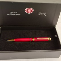 Aurora Talentum Burgundy Ballpoint Pen with Gold Trim-  D32-X - $226.71