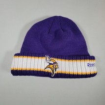Minnesota Vikings NFL Reebok Cuffless Knit Hat Beanie Winter Cap - £11.95 GBP