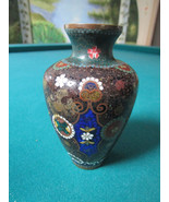 CHINESE CLOISONNE VASE PURPLE AND BLUE TOUCHES 5 X 3&quot;  - £58.50 GBP
