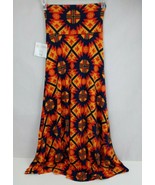 NWT LuLaRoe Maxi Skirt Blue &amp; Orange With Aztec Design Size XXS - $21.55 CAD