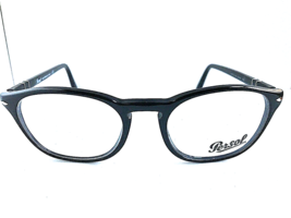 New Persol 3007-V 95 50mm Black Rx Men&#39;s Eyeglasses Frame Italy - £127.56 GBP