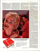 1958 Du Maurier king size cigarettes pretty blond vintage original ad e3 - £20.02 GBP