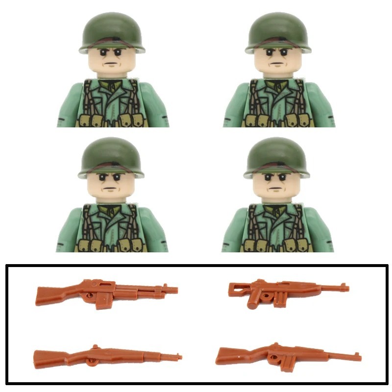 Primary image for 4 PCS WW2 Military US 101st Airborne Division Building Blocks Kids Toys MJ16