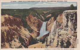 Lower Falls from Moran Point Yellowstone National Park Wyoming WY Postcard B35 - £2.35 GBP