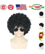 Curly Black Afro Wig for Men &amp; Women - Ultimate Disco Rocker Accessory! - $664.49 MXN