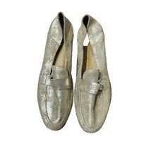 Lucky Brand Women&#39;s Chaslie Flats Loafers Size 10M Gold With Glitter Lea... - £31.53 GBP