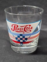 Vintage PEPSI COLA Old Fashioned Or Rocks Glass Tumbled NASCAR Checkered... - $10.98