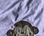 Just One You Carter&#39;s Monkey Applique&#39; Baby Blanket Pink hearts Sherpa F... - $37.08