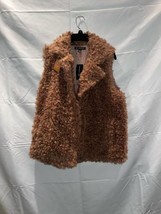 MSRP $100 International Concepts Sherpa Vest Baked Clay Brown Size Medium - $21.45