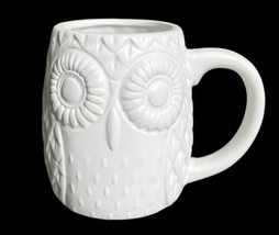 Owl Coffee Mug Maud Borup White Figural Snowy Owl Lover Gift - $9.89