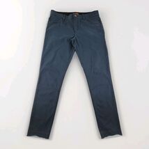 reCreation Womens Sz 10 Blue Stretch Pants Raw Hem Cotton Rayon Blend - $18.90