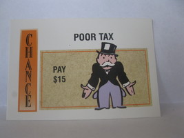 1995 Monopoly 60th Ann. Board Game Piece: Chance Card - Poor Tax - $1.00