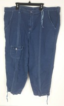 Cappagallo Plus Size 1X Blue Cropped Pants Womens - $12.65