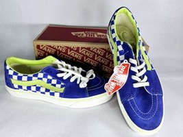 New! Size 10.5 Vans SK8-Low Checkerboard Blue Green Men’s Shoes With Tags &amp; Box - £42.36 GBP