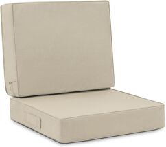 Favoyard Deep Seat Patio Cushion Set 22 x 22 Inch Waterproof Beige - $37.99