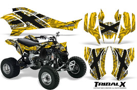 CAN-AM DS450 GRAPHICS KIT CREATORX DECALS STICKERS TRIBALX WHITE-YELLOW - $174.55