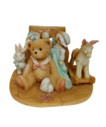 Cherished Teddies Christopher Bear with Toy Friends 1991 Rocking Horse &amp;... - £9.63 GBP