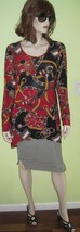 Vintage STUDIO 59 Women&#39;s Funky Pattern Blouse Tunic Long Sleeve Pullove... - £27.65 GBP