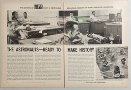 1959 10 Page Magazine Photos Article The Astronauts-Ready to Make History  - £17.18 GBP