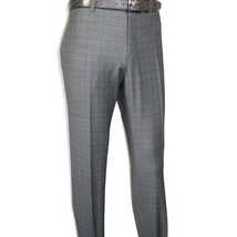 Men Suit BERLUSCONI Turkey Italian Wool 180's Glenn Plaid K230-12 Gray Blue image 10