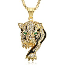 Elvis Presley Tiger Smart Mens Concert TCB Gold Plated Chain Necklace Pendant  - £15.72 GBP