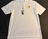 Straight Down Men&#39;s Large Performance Golf Polo Shirt White Logo Masters... - $59.34