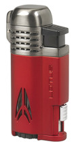 Lotus Lighter Defiant Quad Jet w/Cigar Punch Red Matte &amp; Dark Gun Satin - L6530 - £33.81 GBP