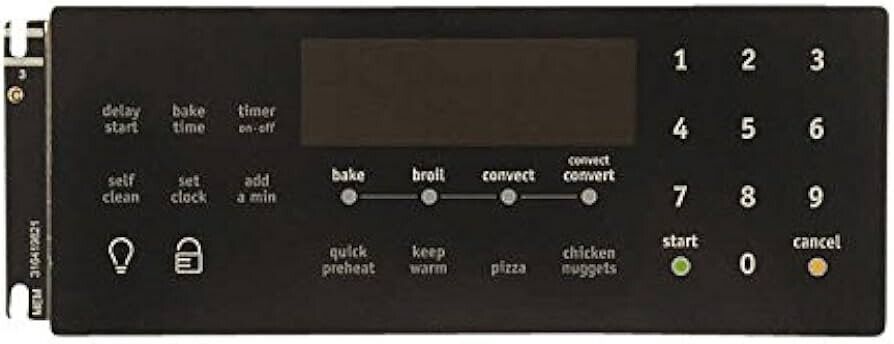 New OEM Clock Overlay for Frigidaire LGEF3045KFM FGGF3054KFC FGGF3054KFK - $50.46