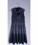 Vince Camuto Ombre Gray Plaid Fit and Flare Dress 6 Sleeveless Tweed Aca... - $510.12 MXN