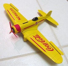 Coca Cola Airplane Bank Ertl NC46239 Die Cast Collectible Yellow And Red - £47.16 GBP