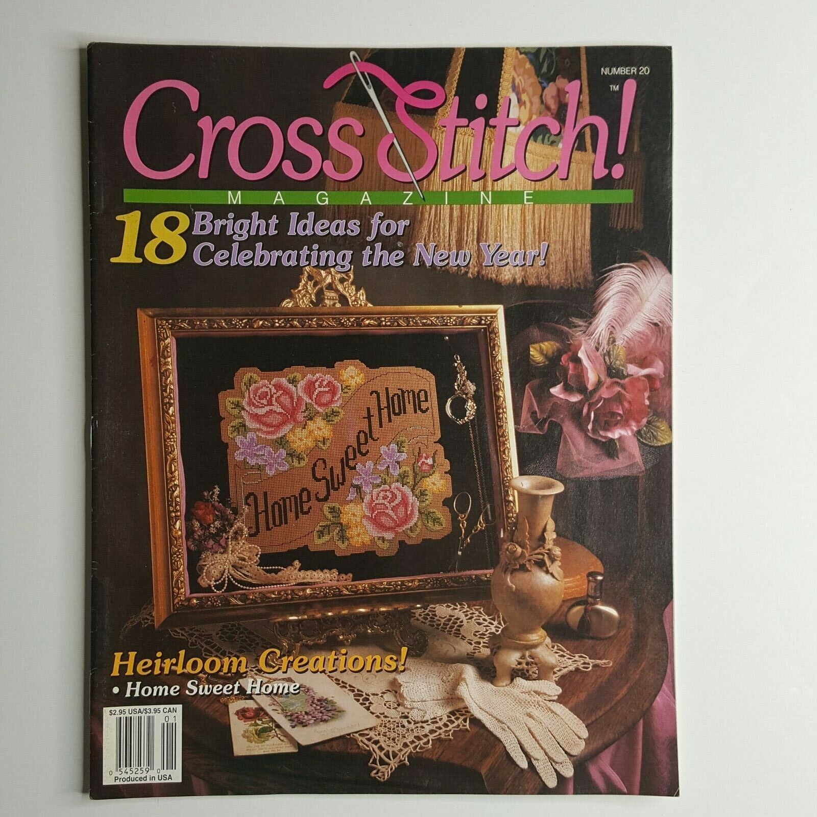  Cross Stitch Magazine December Januuary 1994  #20 Pegasus Southern Belle Bears - $3.95