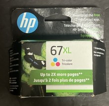 HP 67XL High Yield Tri-Color OEM Genuine Ink Cartridge Use By 12/2023 Sealed - £13.97 GBP