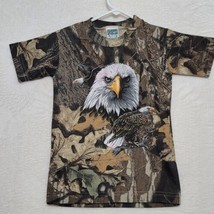 Mossy Oak Kids Camo T Shirt Size S Small Short Sleeve Camouflage Casual Eagle - £9.48 GBP