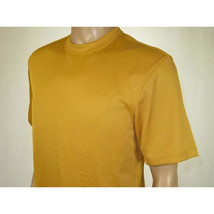 Mens Dressy T-Shirt  Log-In Uomo Soft Crew Neck Corded Short Sleeves 218 Gold image 4