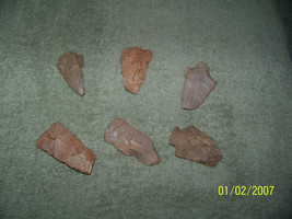 lot of {6} native american artifacts  {arrowheads} - £18.64 GBP