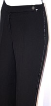 HOLT RENFREW Studio SEQUIN Side PANTS Palazzo WIDE LEG Black ( 6 ) - $69.27