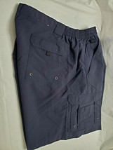 World Wide Sportsman Mens Size 46 Shorts Blue Elastic Waist Nylon Fishing - £17.89 GBP