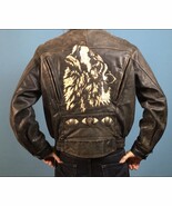 Brown Leather Bomber Jacket - Harley Davidson, Size 42 - $10,000.00